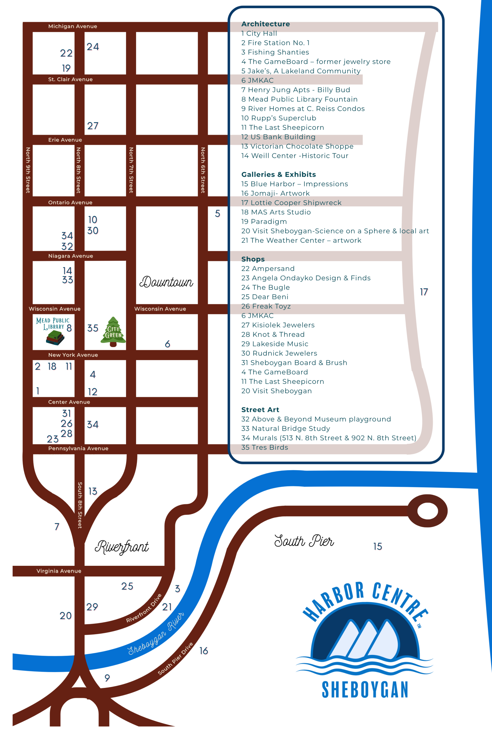 Art and Architecture Walk Map